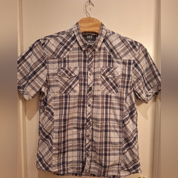 BKE Other - BKE Men’s XXL Gray,Blue, White Athletic Fit Button Up Light Weight‎  Shirt